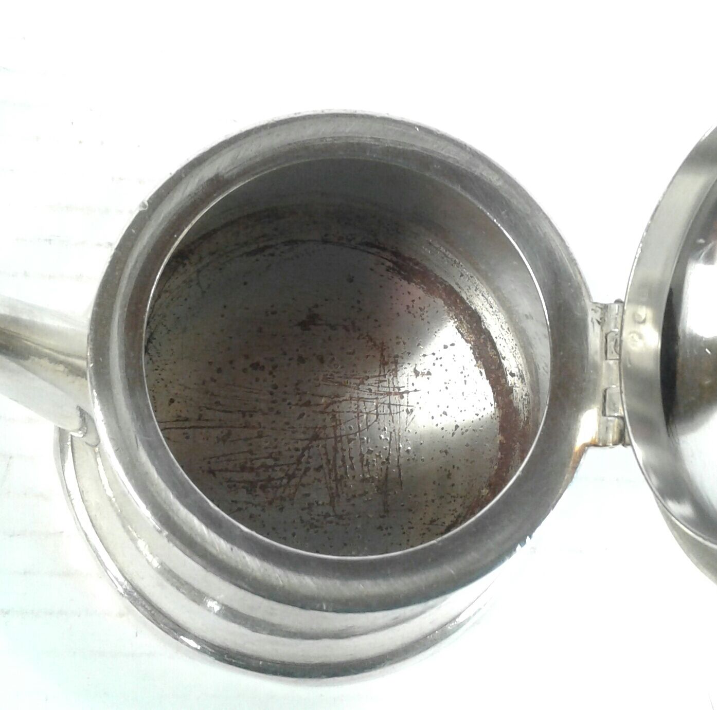 Vintage hotel silver metal teapot Hotel Oriental in Algiers