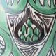 Spanish ceramic pitcher from the mid-century Mudéjar style in green and black, Punter.