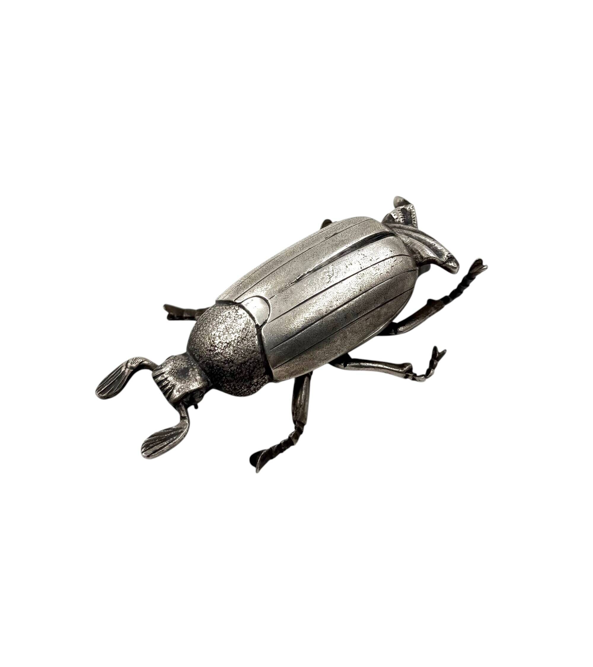 Silver insect shaped ashtray / box, France 1950s