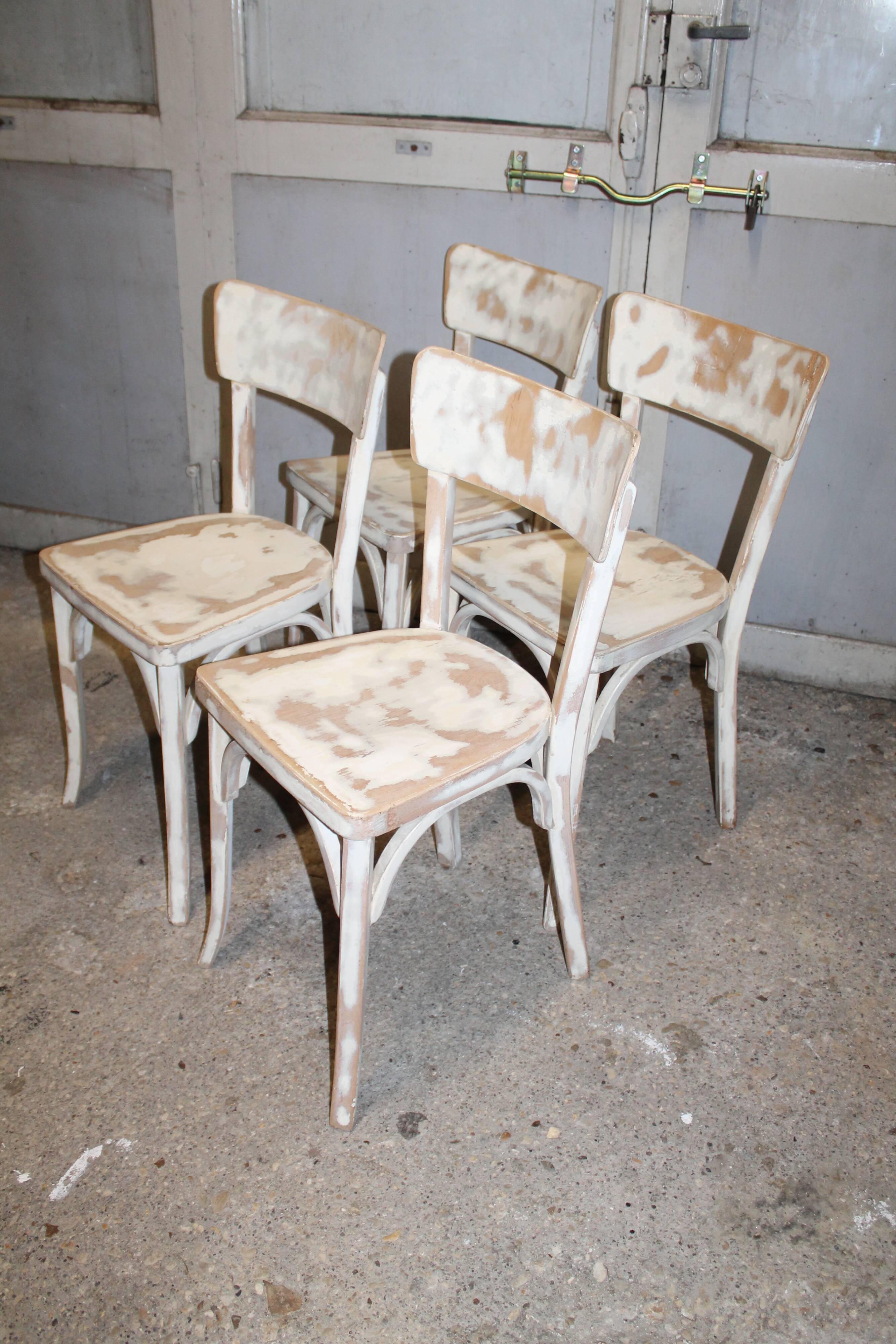 Lot of four bistro chairs