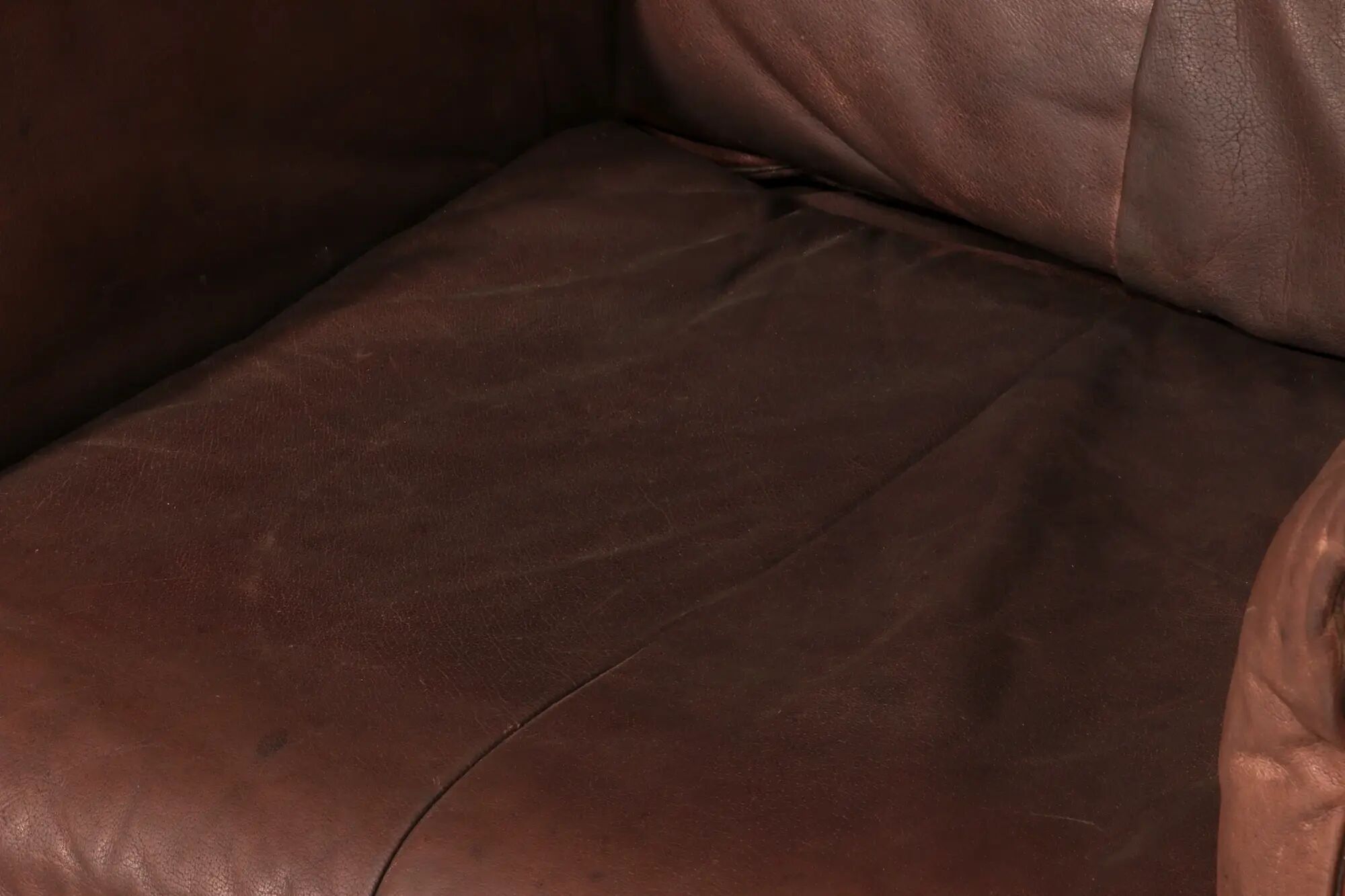 Patinated leather armchair by Gerard van den Berg for Montis, Netherlands, 1970s