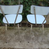 Pair of old blue formica chairs