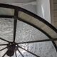 Old large Art Deco pendant lamp with mother-of-pearl and glass shade