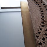 Gold metal mirror years 80 55x97cm