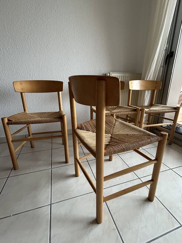 Chaises Fredericia J39 par Borge Mogensen