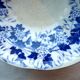 Fruit cup on pedestal, signed Creil Montereau, Flora: Hawthorn and oats