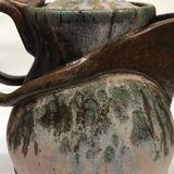 Belgian flamed salted stoneware teapot by Marcellus Aubry
