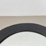 Miroir mural vintage en cuir à motifs, années 1950