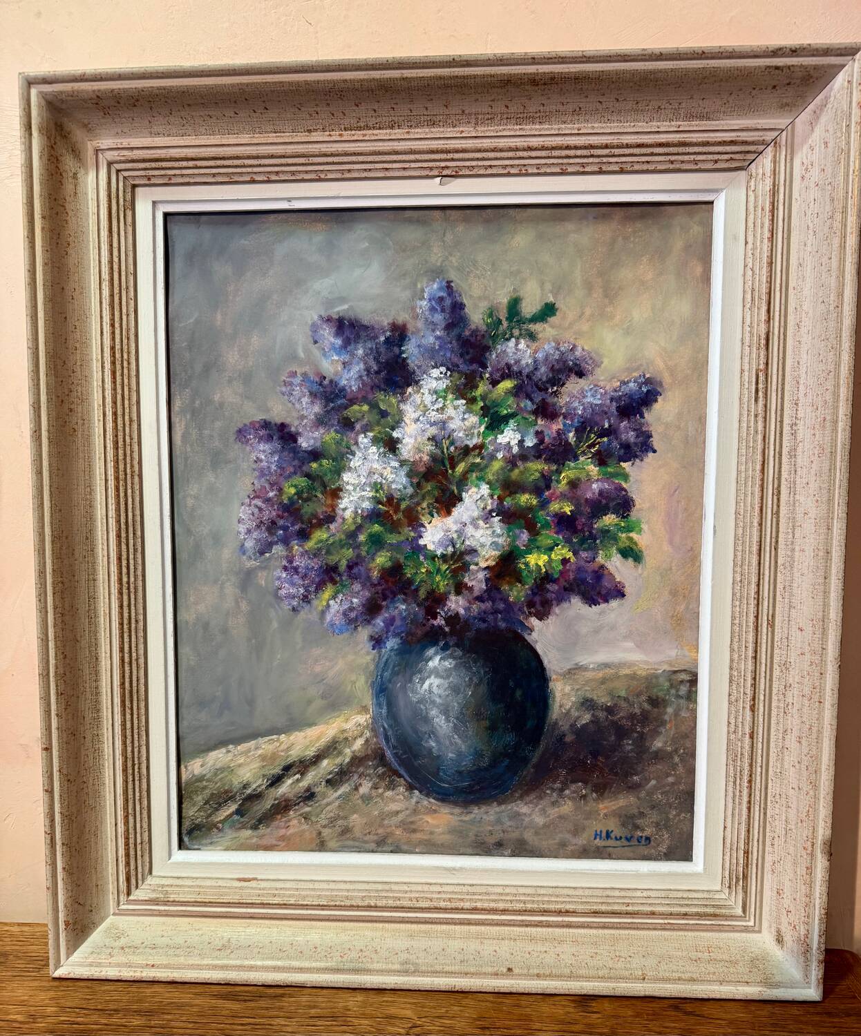 Painting Still Life with Lilacs 20th Century