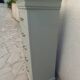 Louis-Philippe style chiffonnier in grey-green, wooden top.