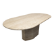 Table de salle à manger XL en travertin, Italie vers 1970