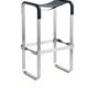 Wanderlust pair of backless stools, navy blue and metal.