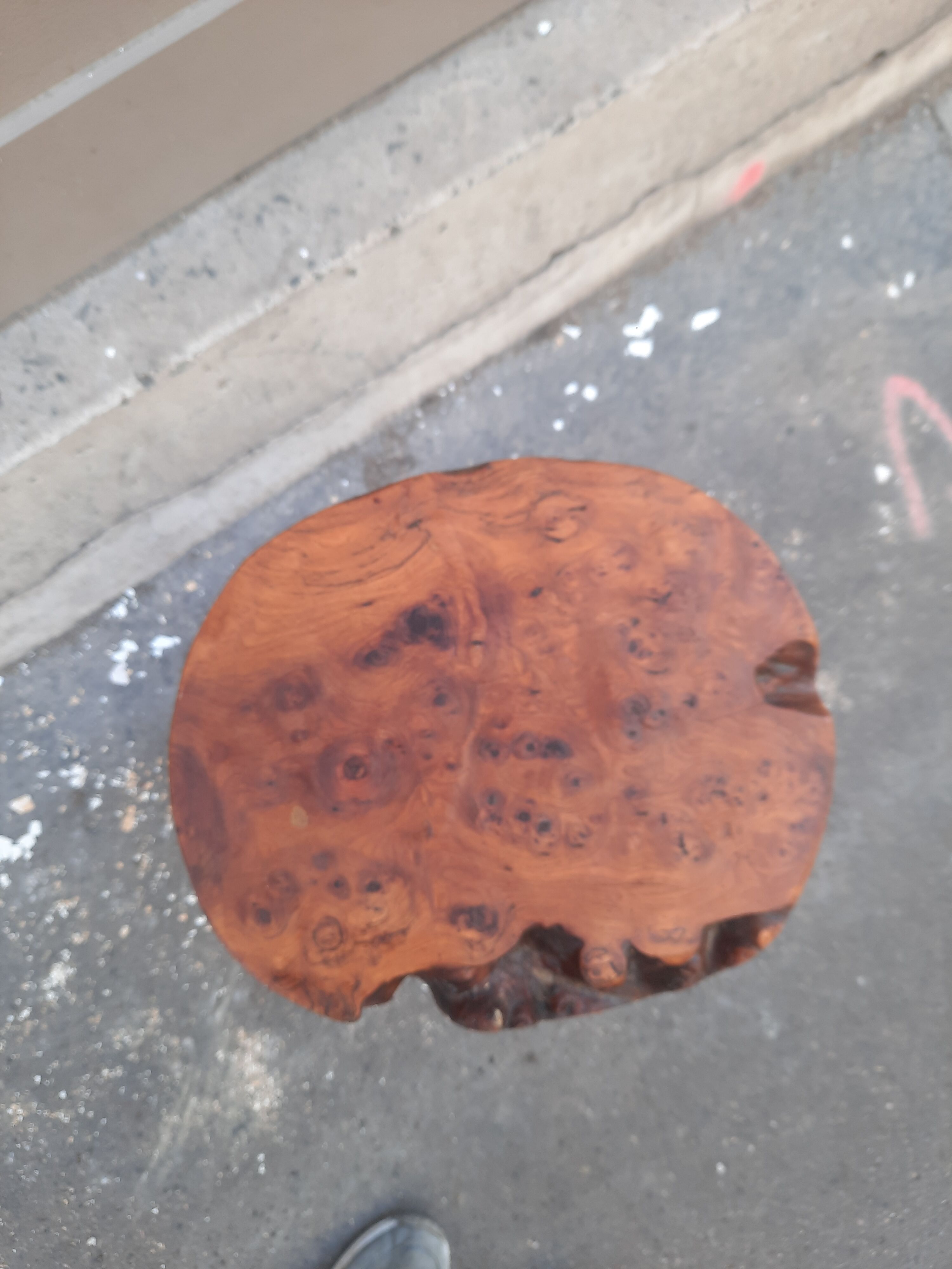 Brutalist style tripod stool