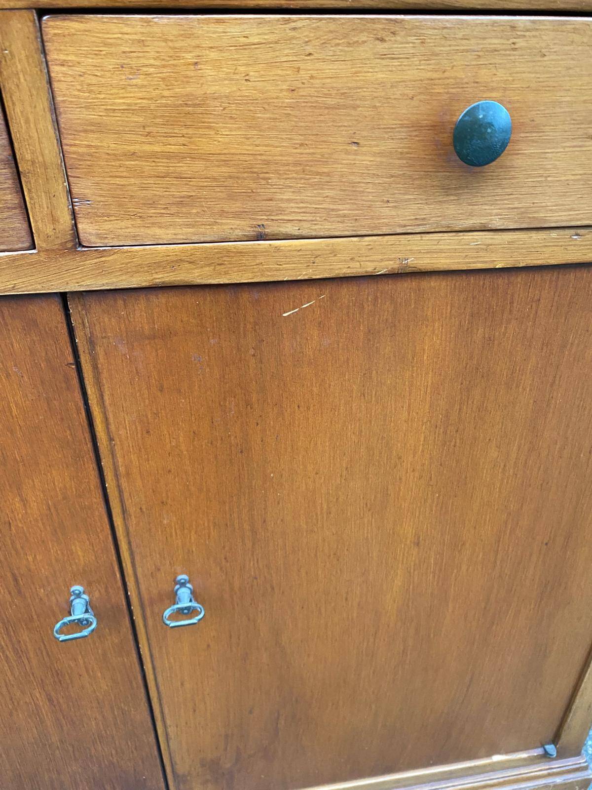 20th century solid oak satin wood sideboard