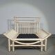 Large bamboo / rattan love seat 80's