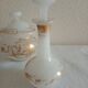 Suite carafe carafon et pot opaline à décors doré XIX eme
