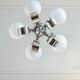 Vintage Space Age chrome chandelier, 1970s