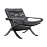 Black leather by Ingmar Relling to Westnofa Flex Safari Chair