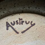 Set of 2 dessert plates signed Austruy