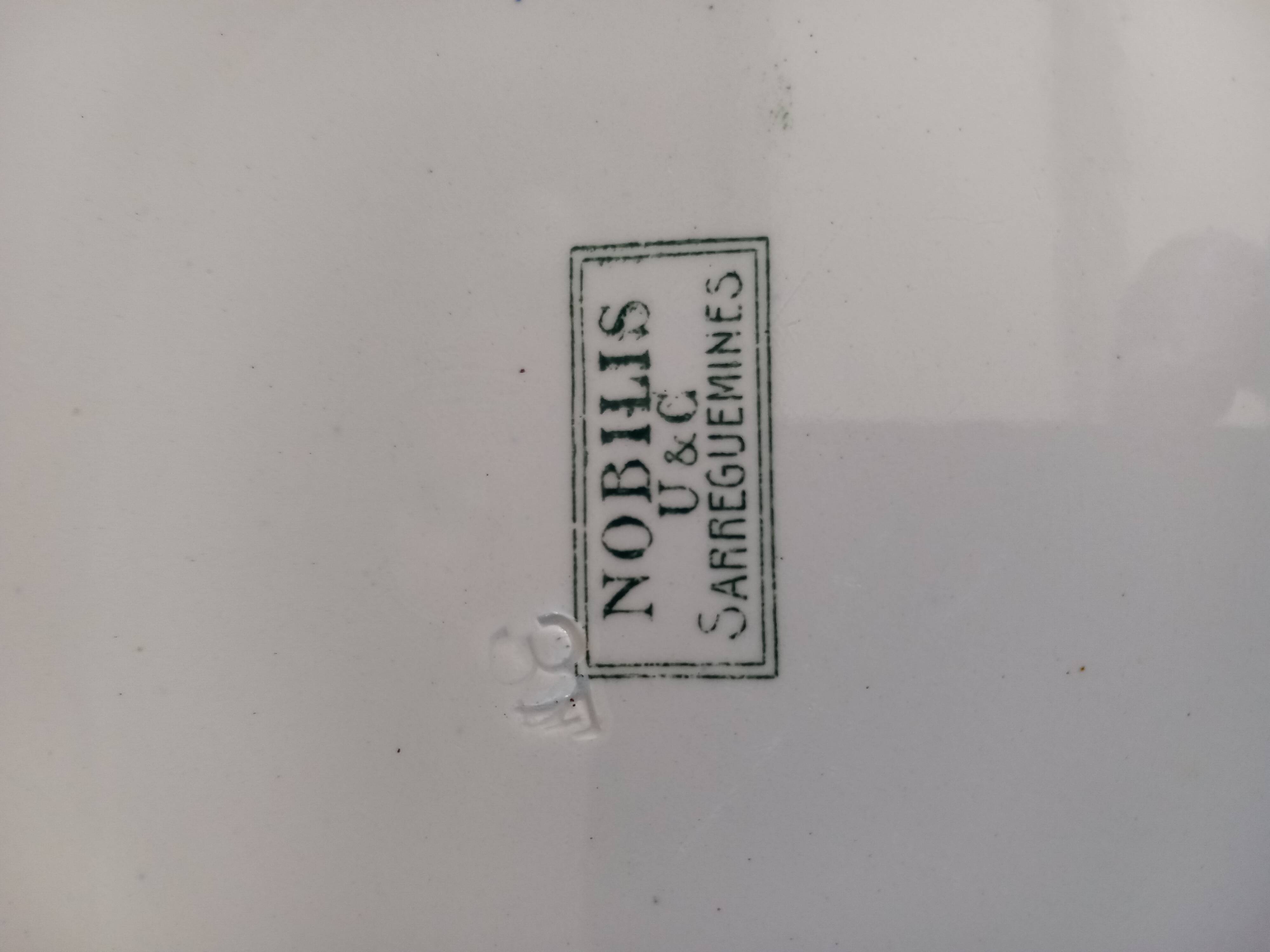 5 flat plates "Nobilis" Sarreguemines