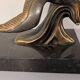 Art Deco bookends with a seagull on black marble – circa 1930-1950