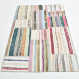 Boho ethnic flatweave vintage rug 124x170cm