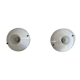 Pair of opal glass wall lights from the mid-century by Lamperti, 1960s, Italy.