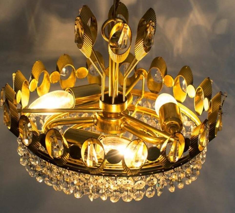 Lampe à suspension  vintage Palwa .