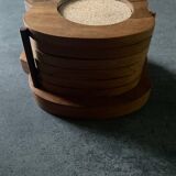 Series 6 vintage teak coasters
