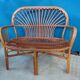 Rattan bench 80s