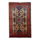 Handmade antique Persian Kurdish rug 122cm x 183cm 1900s