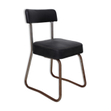 Black skai chair soft back