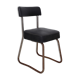 Black skai chair soft back