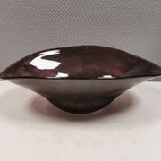 Large dish in several layers of glass, in a beautiful purple colour 1980s
