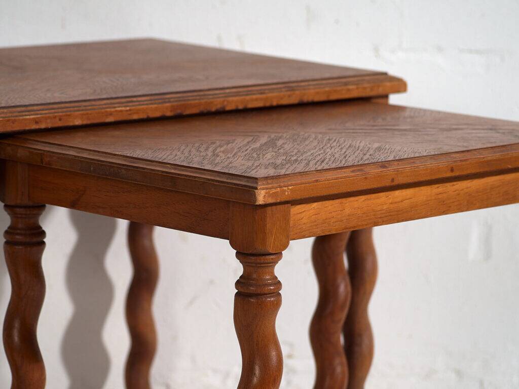 Swedish nesting tables in oak (c.1900) #128