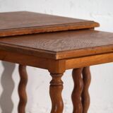 Swedish nesting tables in oak (c.1900) #128