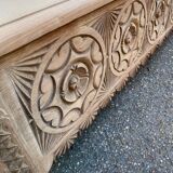Banc coffre breton du 19ème siècle rénové en chêne massif 155cm