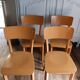 Lot de 4 chaises bistrot en bois peint