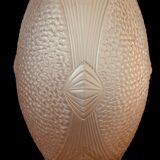 Art deco vase in powder pink glass