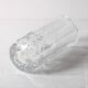 Small Vase / Vintage Clear Leaf Pattern Textured Glass Flower Vase Fidenza