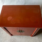 Chinese red lacquered cabinet
