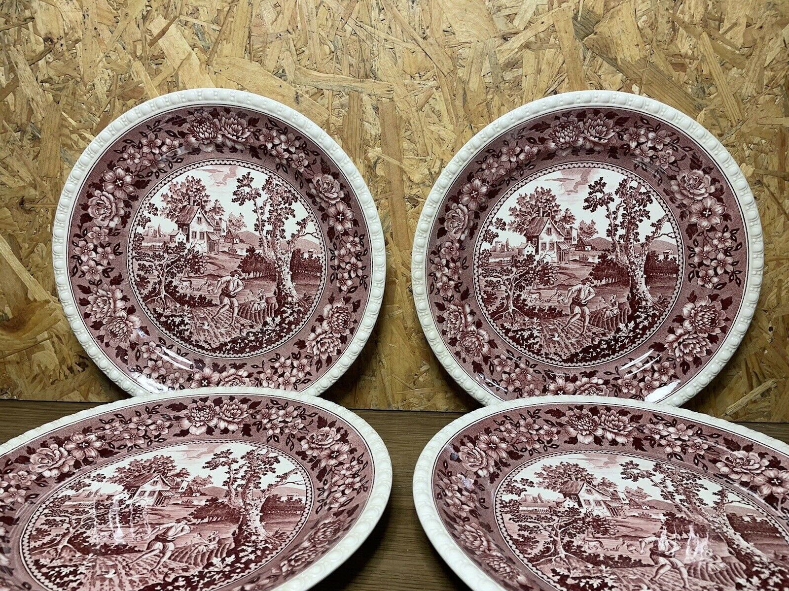 Series of 6 plates, villeroy and boch rusticana collection, chic countryside