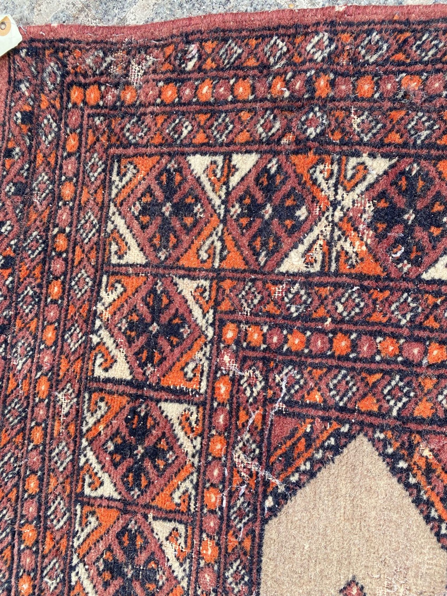 Tapis vintage pakistan dessins bokhara fait main 124x186 cm