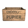 Caisse en bois chocolat pupier