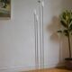 Modernist metal and glass floor lamp