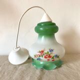Vintage opaline pendant lamp