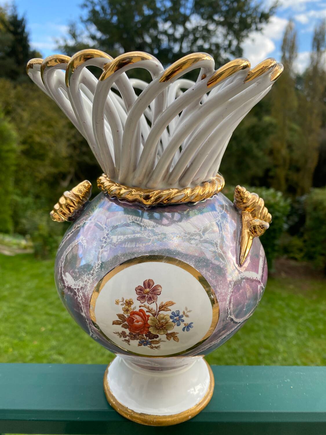 Vintage shell vase