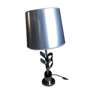 Lampe en aluminium brossé années