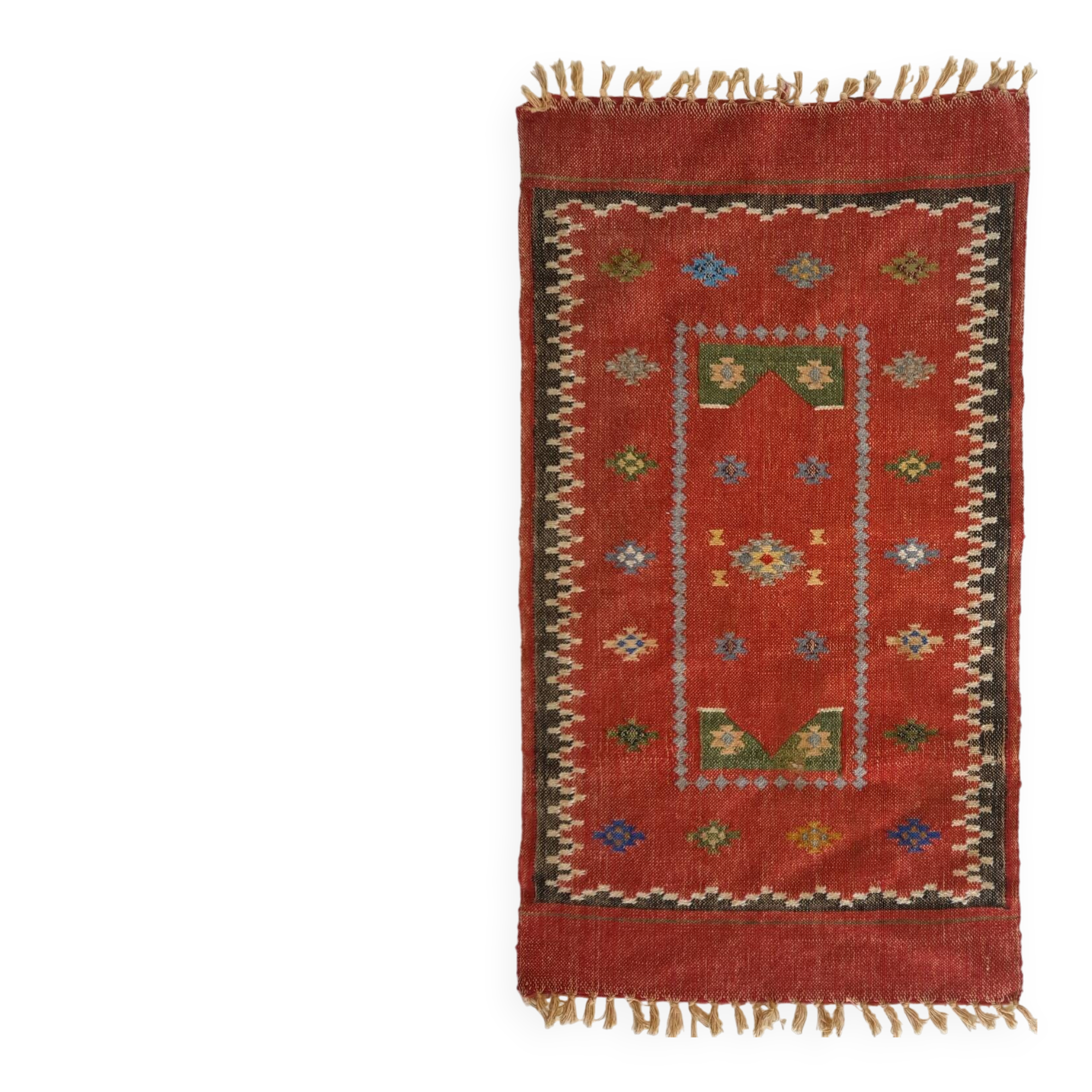 Soumak Kilim Rug in Wool – 95x52cm