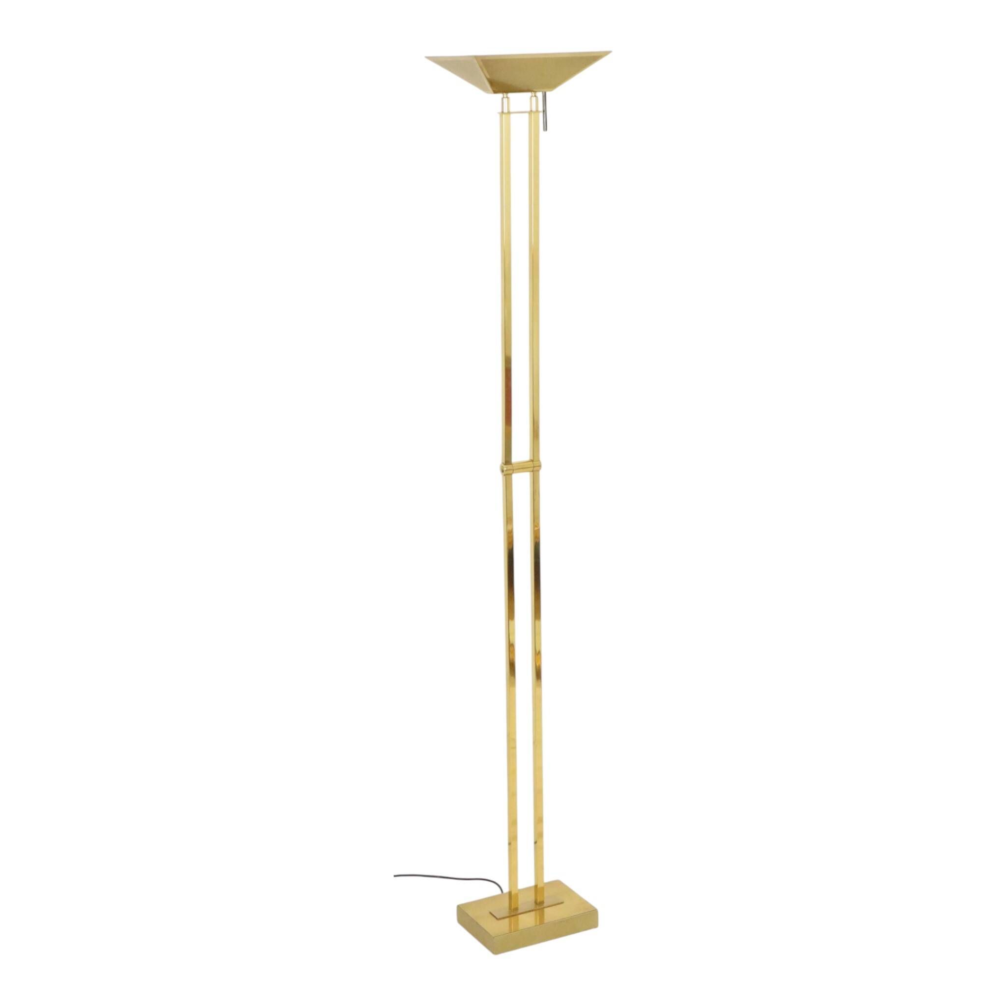 Gold Deknudt Floor Lamp, Willy Rizzo Design, Hollywood Regency